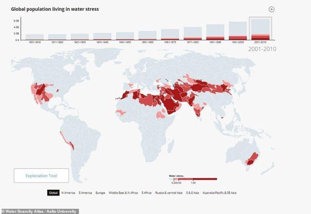 Сайт дня: интерактивная карта показывает, как мало осталось питьевой воды —Нож