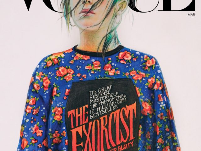 16-летняя художница из России нарисовала Билли Айлиш для диджитал-обложки американского Vogue