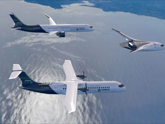 Airbus представил концепты самолета, не загрязняющего природу. Его планируют запустить к 2035 году