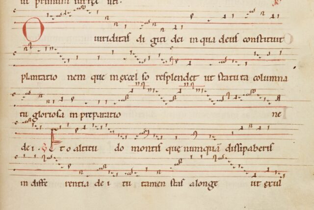 O viriditas digiti Dei св. Хильдегарды Бингенской из Дендермондской рукописи (ок. 1176)