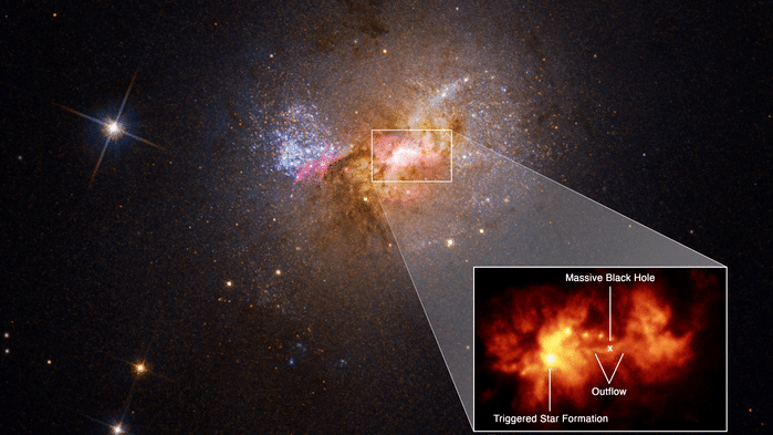 Астрономы нашли первую черную дыру, которая не поглощает, а создает звезды  — Нож