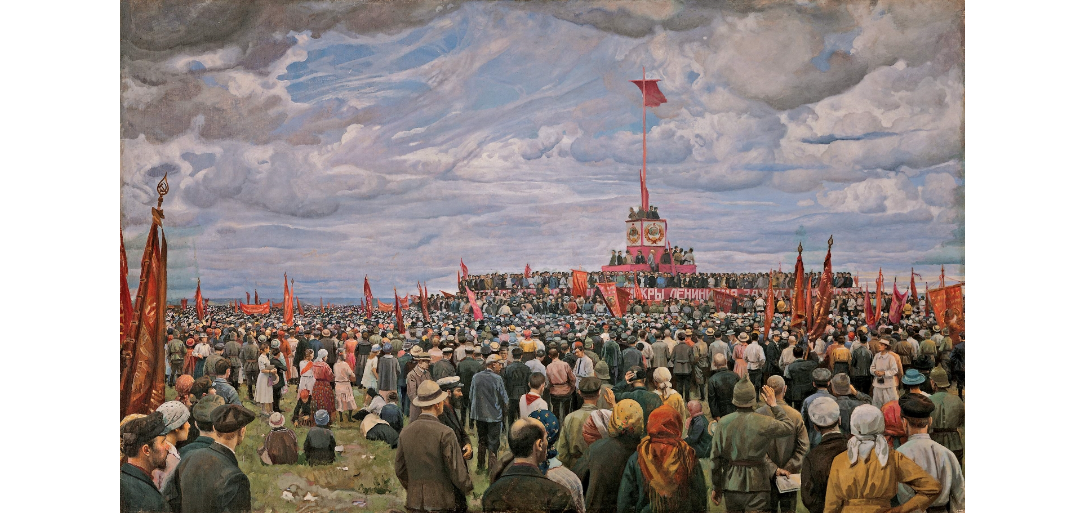 И.И. Бродский. Передача знамени парижских коммунаров московским рабочим на Ходынке в Москве. Не ранее 1924