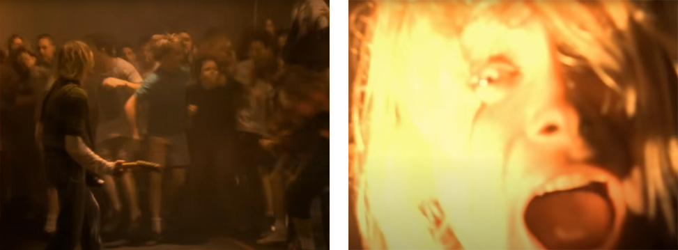 Кадры из клипа Nirvana — Smells Like Teen Spirit
