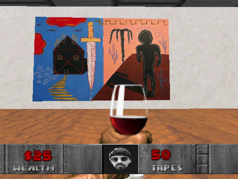 Находка дня: виртуальная выставка художника, стилизованная под игру Doom