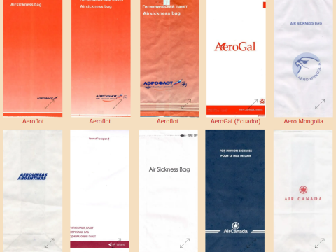Сайт дня: виртуальная коллекция пакетов для пассажиров, страдающих от укачивания