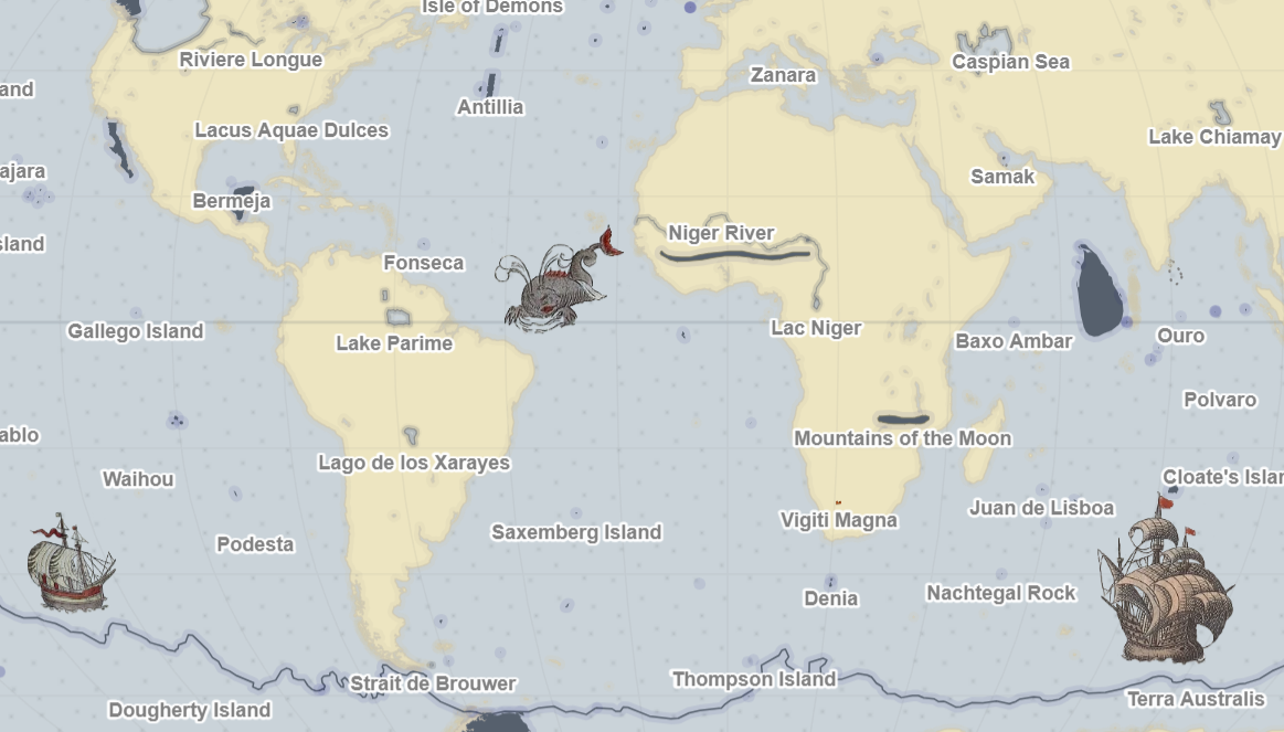 старинная картография, картографические ошибки, мистические земли