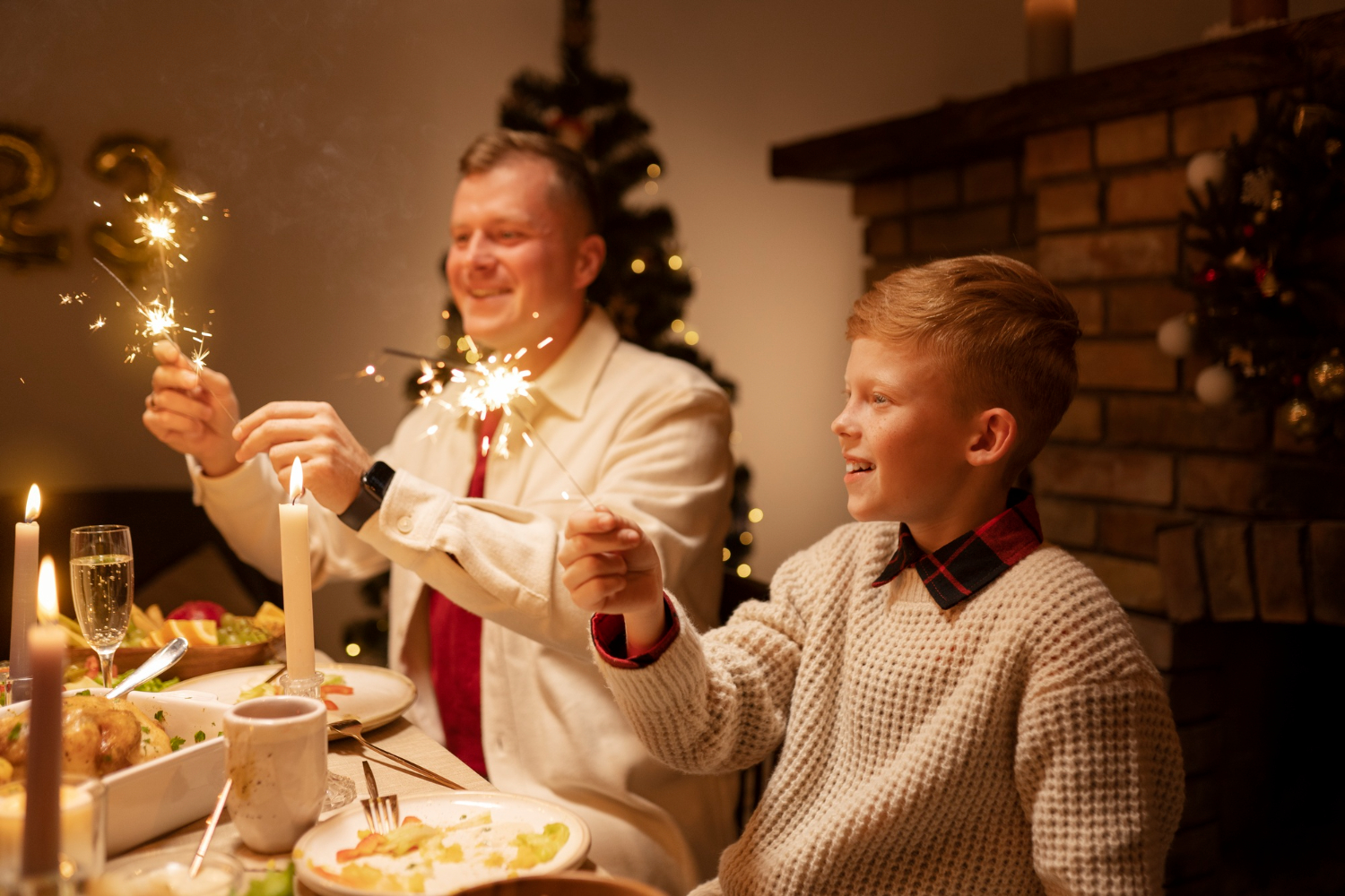 Бенгальские огни на Новый год