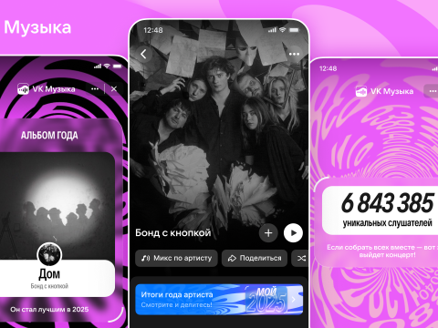 Команда «VK Музыки» опубликовала персональные итоги года для пользователей и артистов