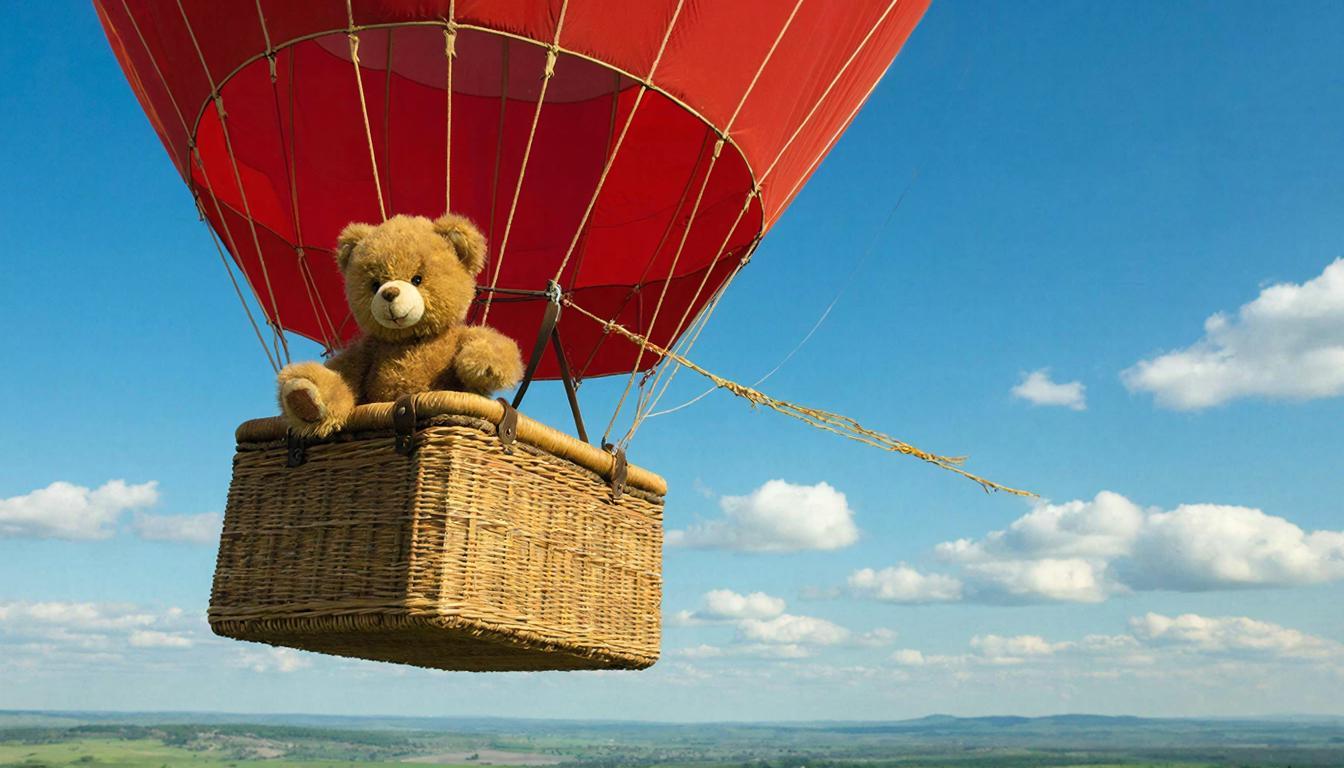 плюшевый мишка улетел в космос