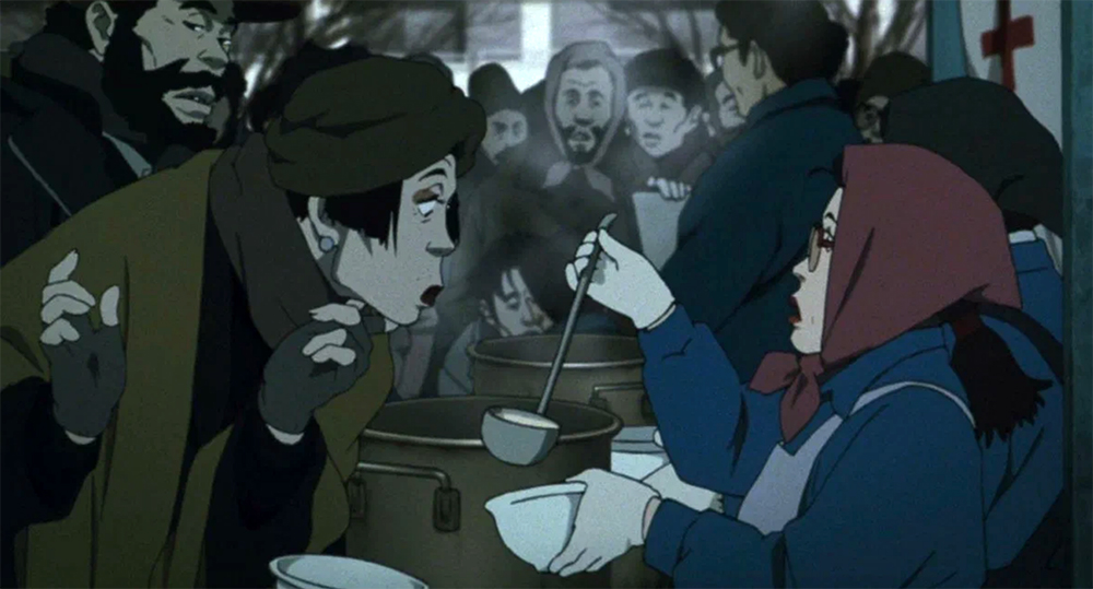аниме, Сатоси Кон, "Однажды в Токио", Tokyo Godfathers