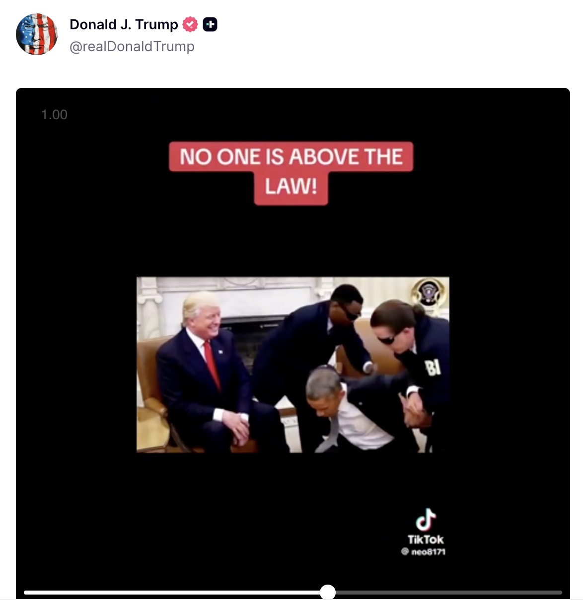 Видео задержания Барака Обамы