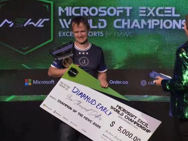 Уроженец Ирландии выиграл чемпионат мира среди знатоков программы Excel