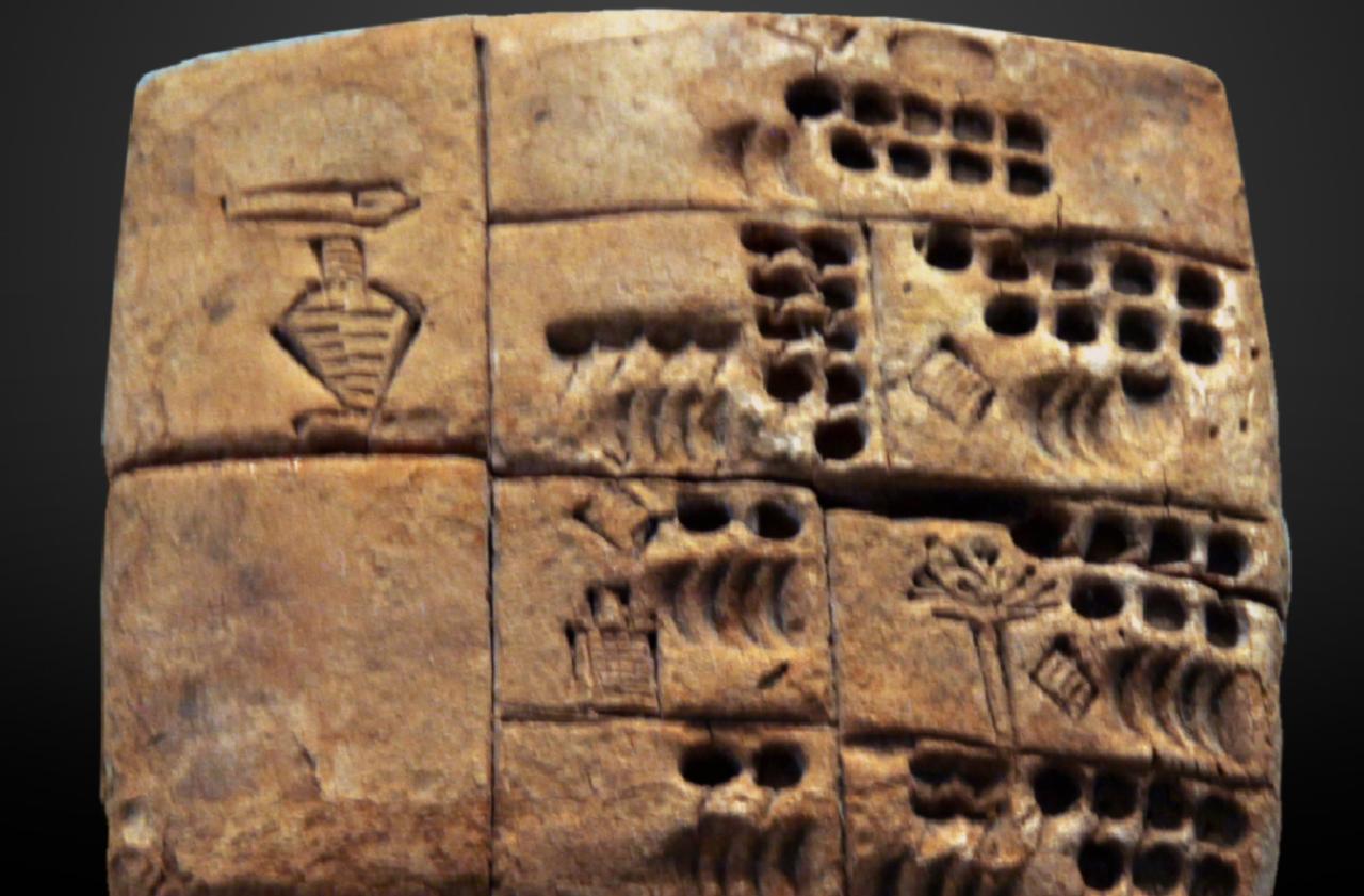 шумерские таблички, древняя письменность
