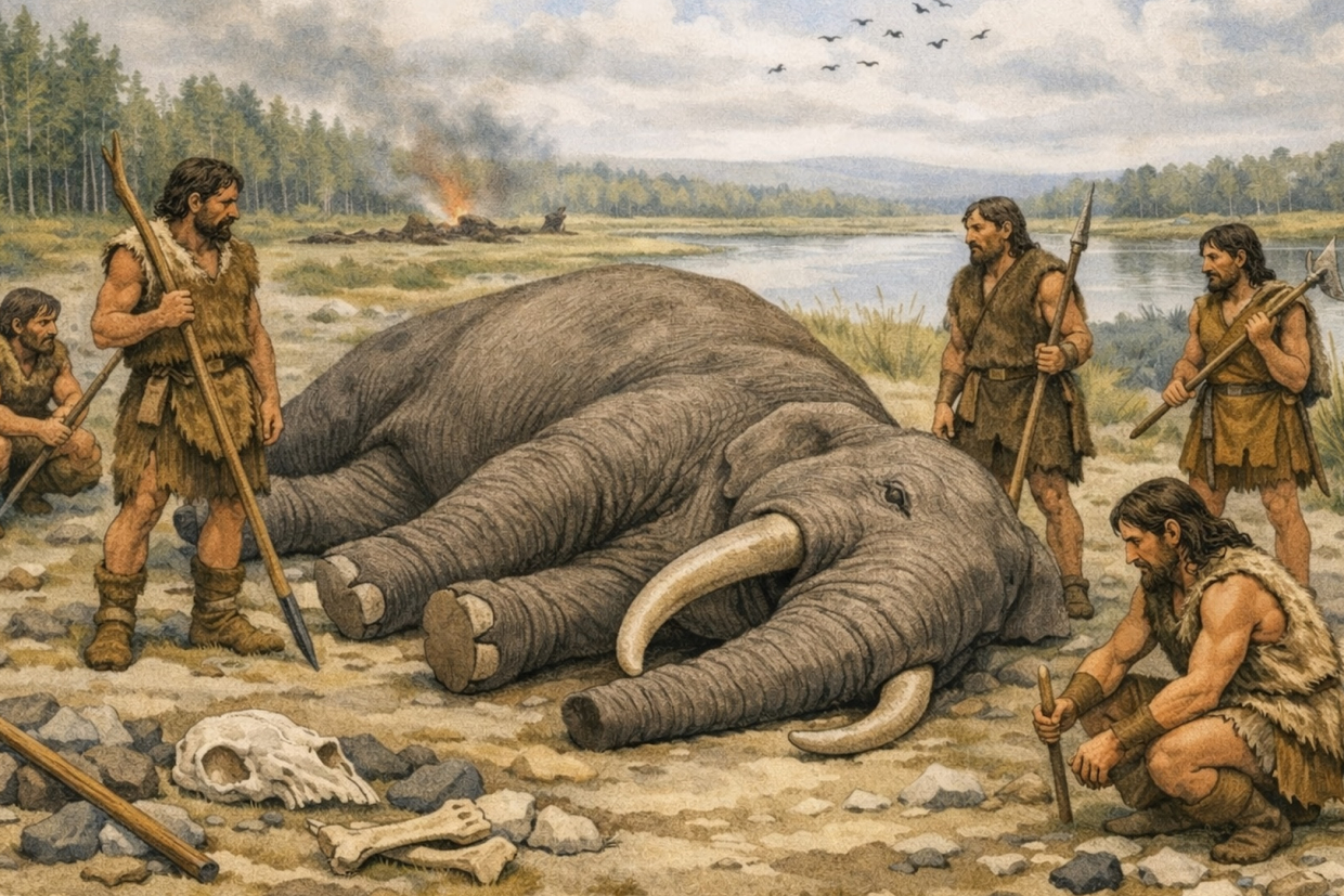 Ученые воссоздали сцену охоты неандертальцев