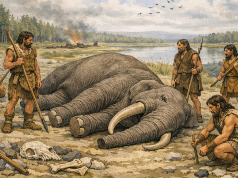 Ученые воссоздали сцену охоты неандертальцев