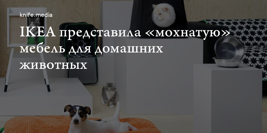 IKEA представила «мохнатую» мебель для домашних животных — Нож