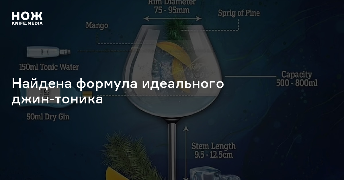 Найдена формула идеального джин-тоника — Нож
