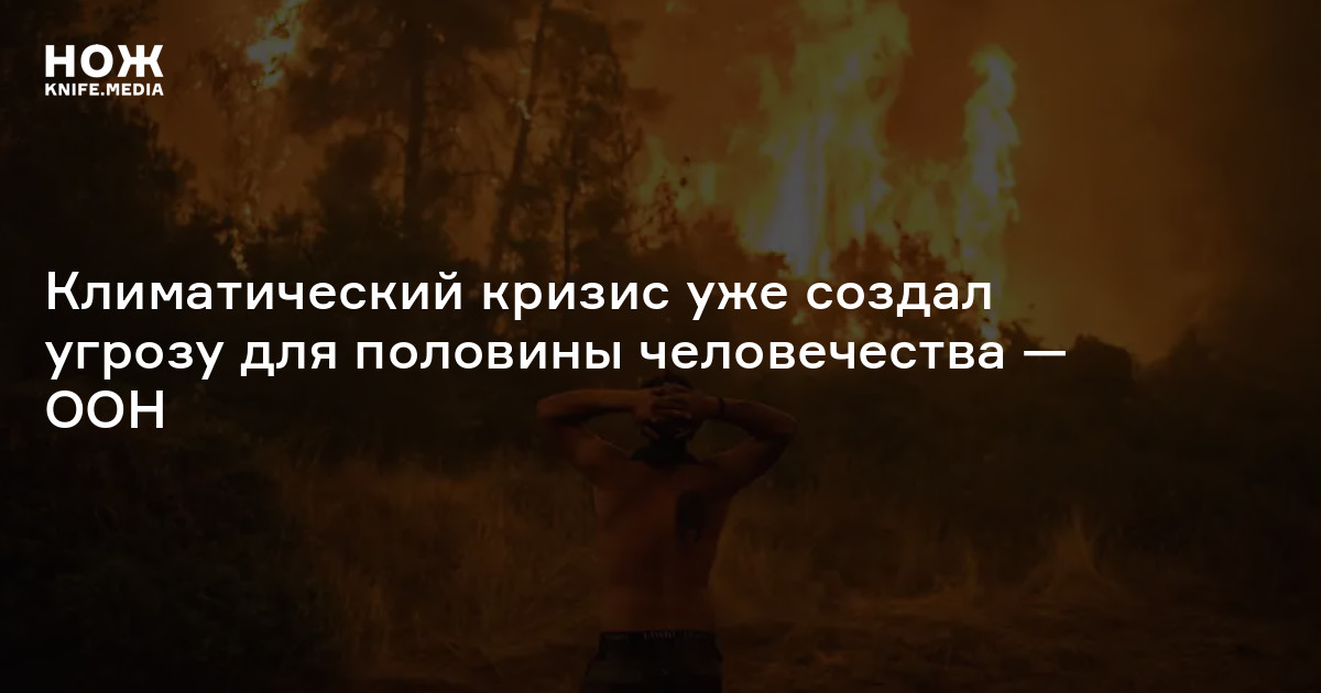 Климатический кризис уже создал угрозу для половины человечества — ООН ...