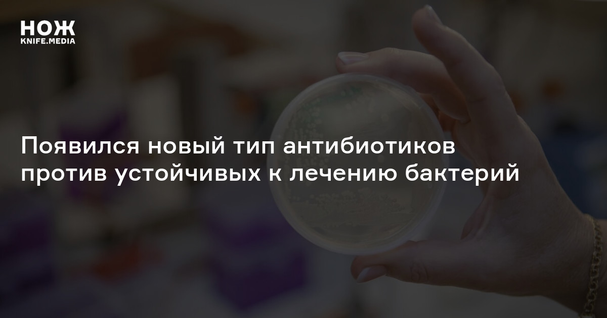 Появился новый тип антибиотиков против устойчивых к лечению бактерий — Нож