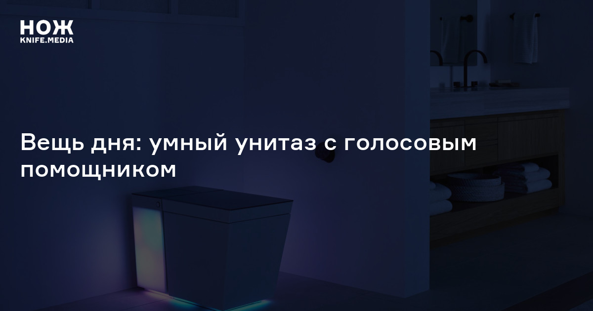 Вещь дня: умный унитаз с голосовым помощником — Нож