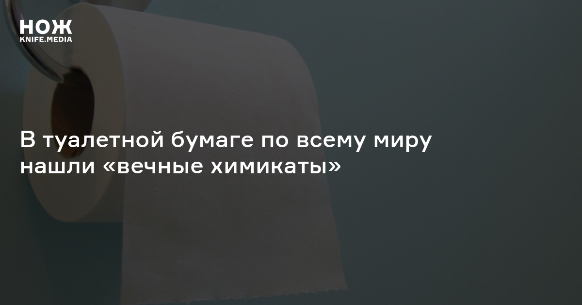 В туалетной бумаге по всему миру нашли «вечные химикаты» — Нож