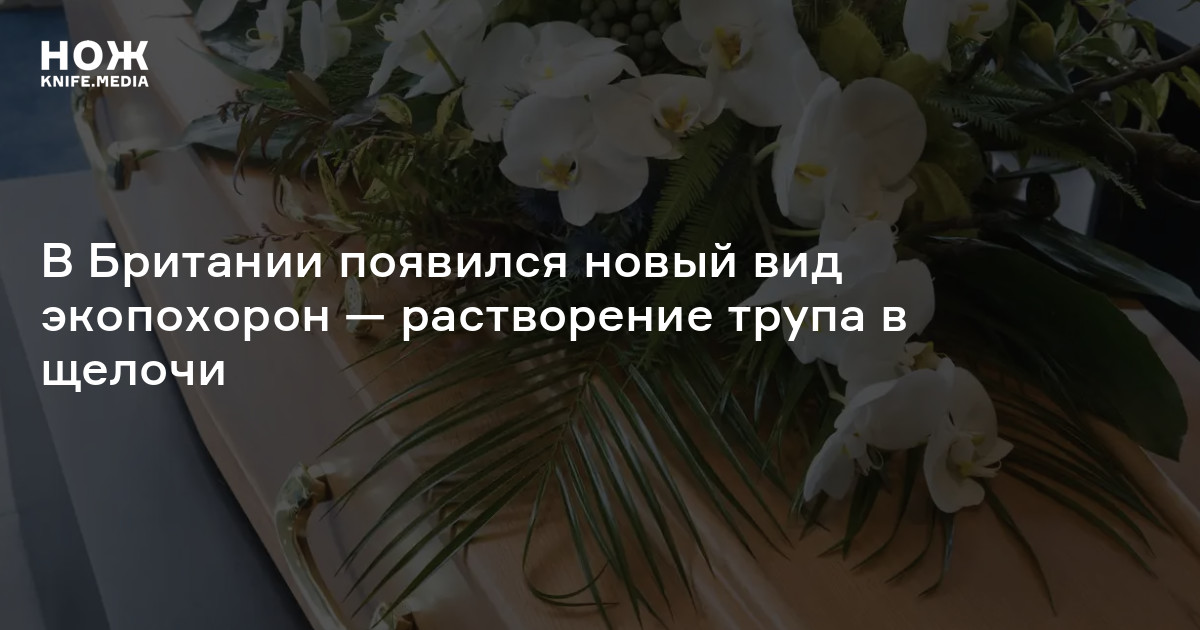 В Британии появился новый вид экопохорон — растворение трупа в щелочи — Нож