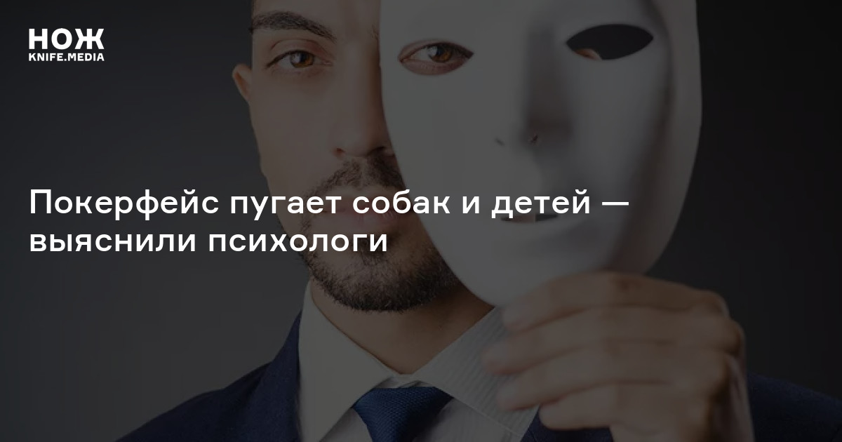 Покерфейс пугает собак и детей — выяснили психологи — Нож