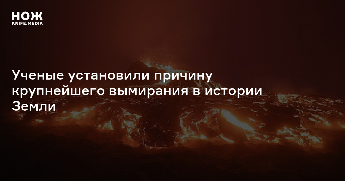 Ученые установили причину крупнейшего вымирания в истории Земли — Нож