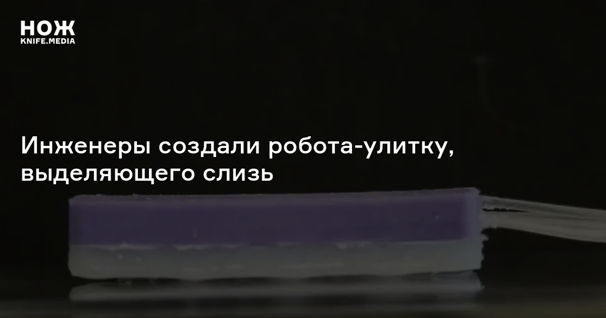 Инженеры создали робота-улитку, выделяющего слизь — Нож