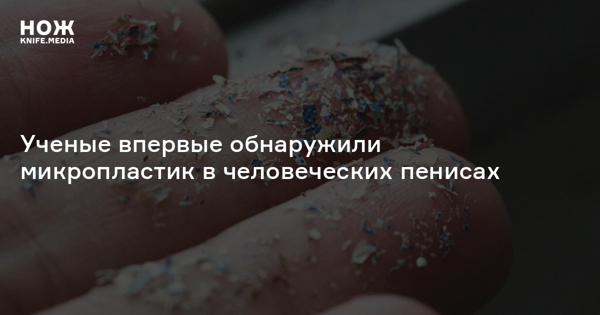 Ученые впервые обнаружили микропластик в человеческих пенисах — Нож