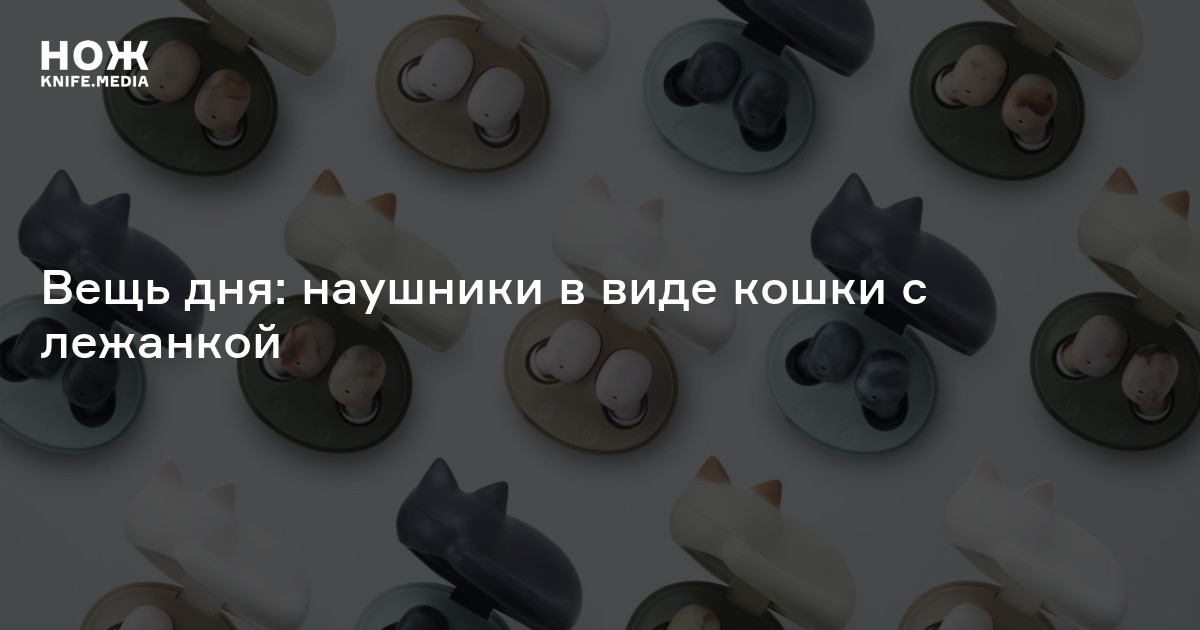 Вещь дня: наушники в виде кошки с лежанкой — Нож