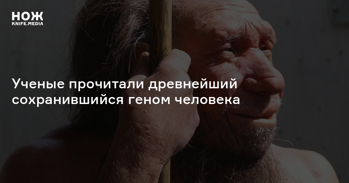 Ученые прочитали древнейший сохранившийся геном человека — Нож