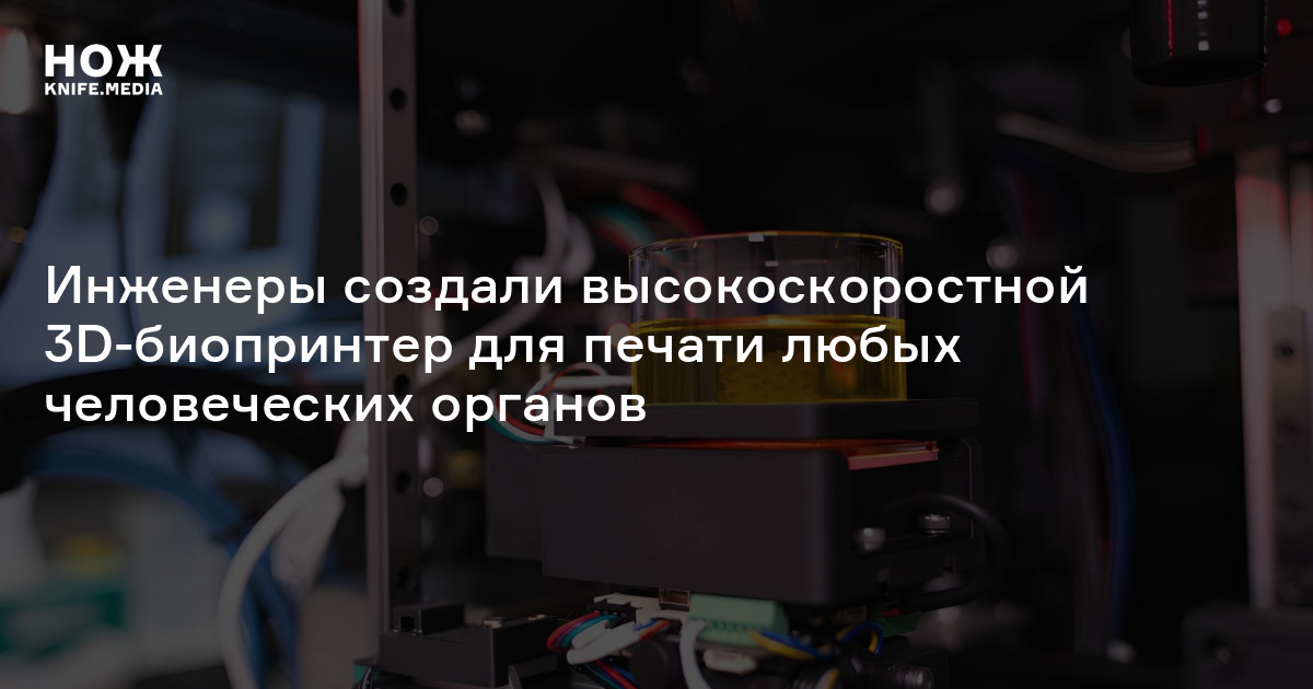 Инженеры создали высокоскоростной 3D-биопринтер для печати любых человеческих органов