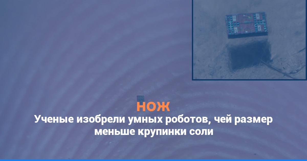 Ученые изобрели умных роботов, чей размер меньше крупинки соли