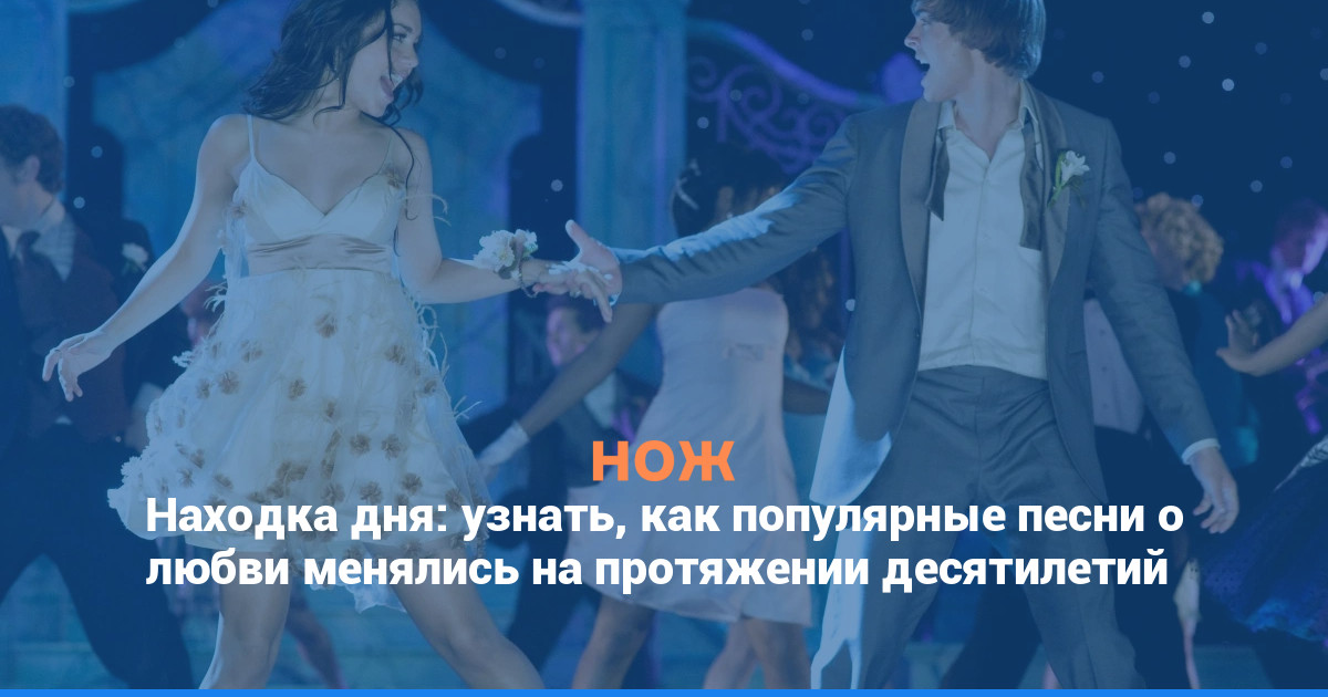 Находка дня: узнать, как популярные песни о любви менялись на протяжении десятилетий