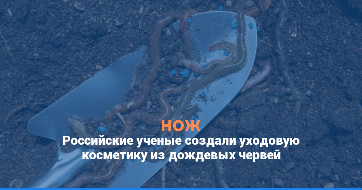 Российские ученые создали уходовую косметику из дождевых червей