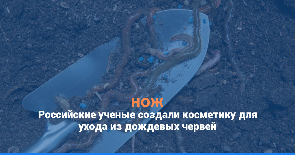 Российские ученые создали косметику для ухода из дождевых червей