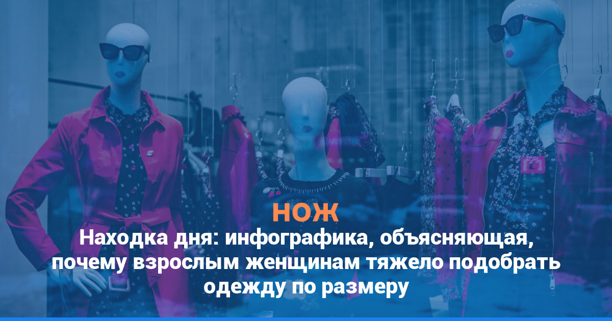 Находка дня: инфографика, объясняющая, почему взрослым женщинам тяжело подобрать одежду по размеру