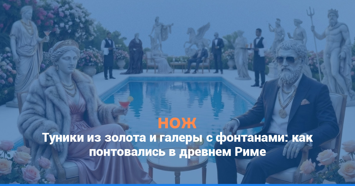 Туники из золота и галеры с фонтанами: как понтовались в Древнем Риме