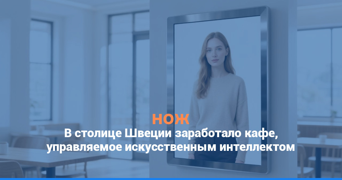 В столице Швеции заработало кафе, управляемое искусственным интеллектом