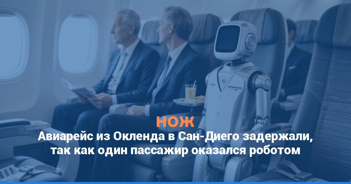 Авиарейс из Окленда в Сан-Диего задержали, так как один пассажир оказался роботом