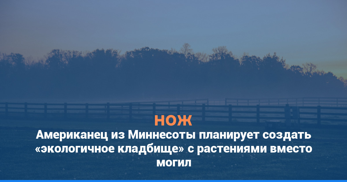 Американец из Миннесоты планирует создать «экологичное кладбище» с растениями вместо могил