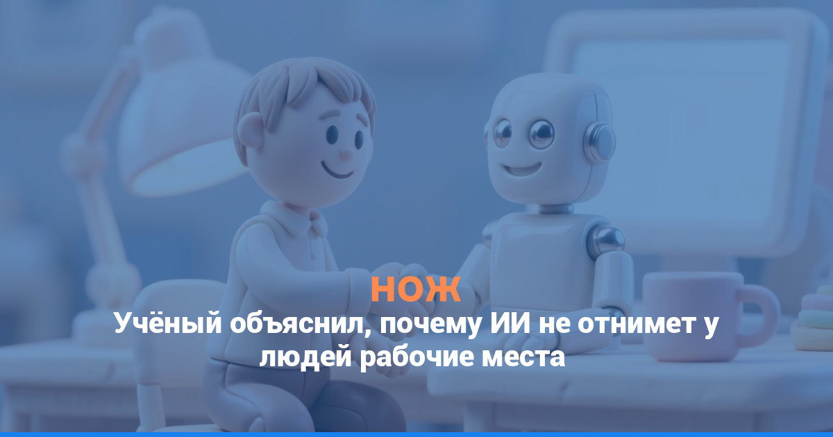 Учёный объяснил, почему ИИ не отнимет у людей рабочие места
