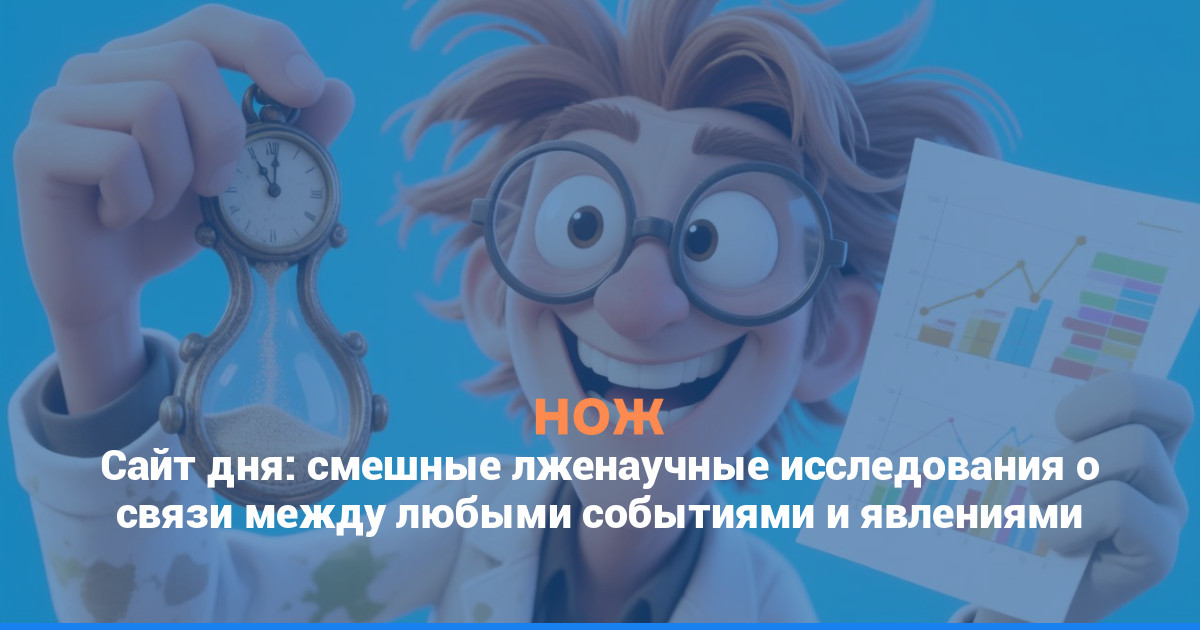 Сайт дня: смешные лженаучные исследования о связи между любыми событиями и явлениями
