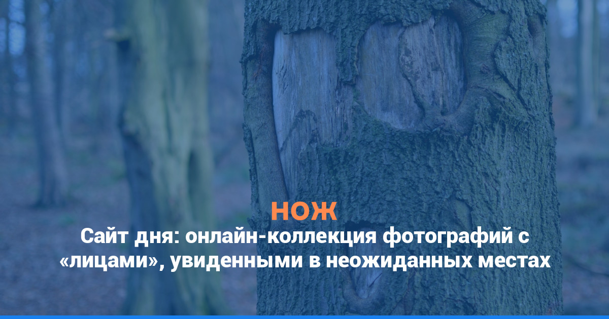 Сайт дня: онлайн-коллекция фотографий с «лицами», увиденными в неожиданных местах