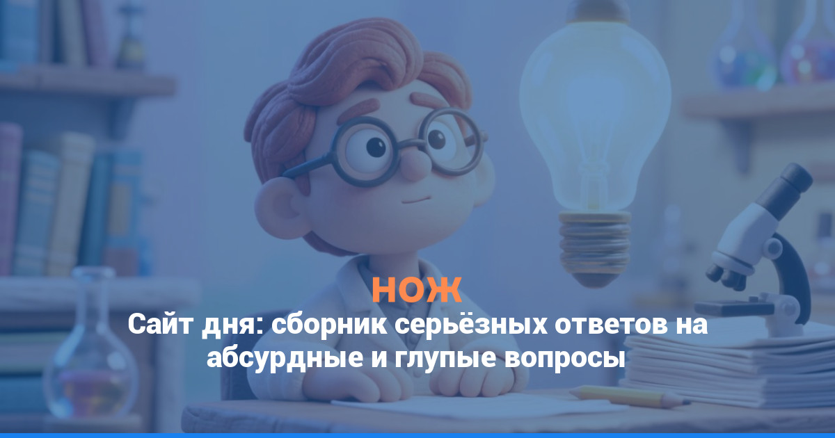 Сайт дня: сборник серьёзных ответов на абсурдные и глупые вопросы
