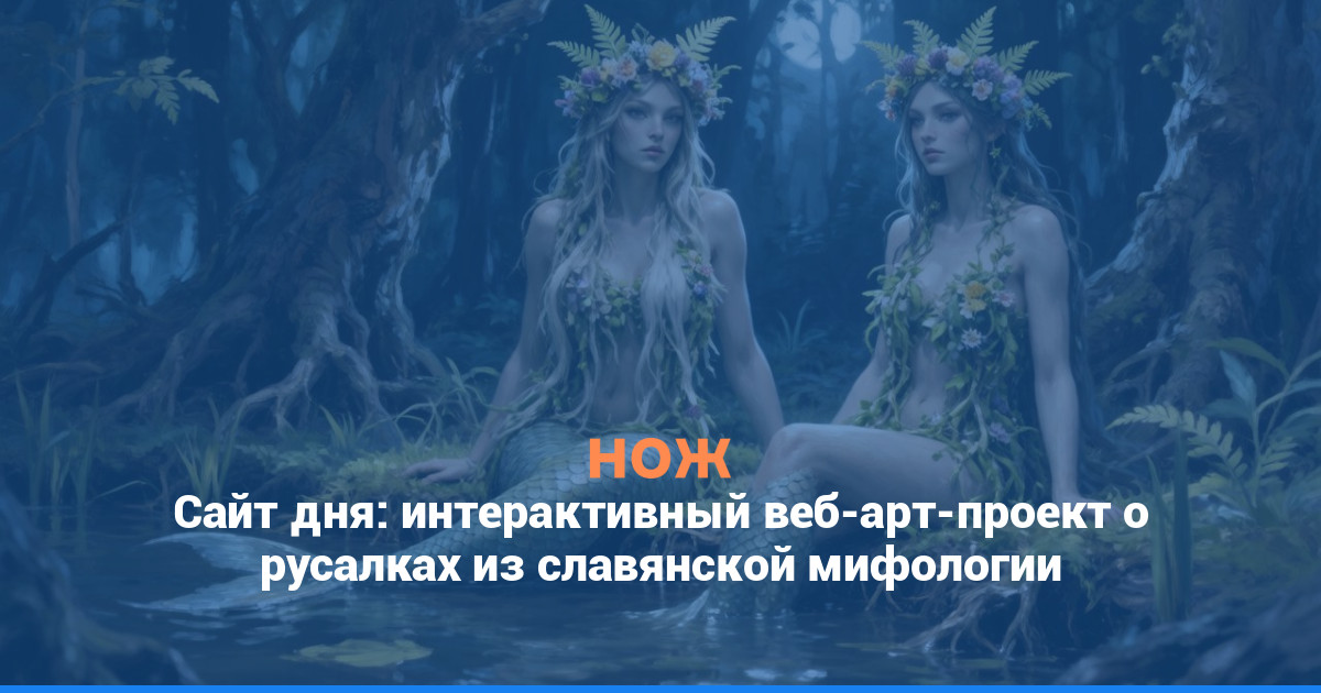 Сайт дня: интерактивный веб-арт-проект о русалках из славянской мифологии