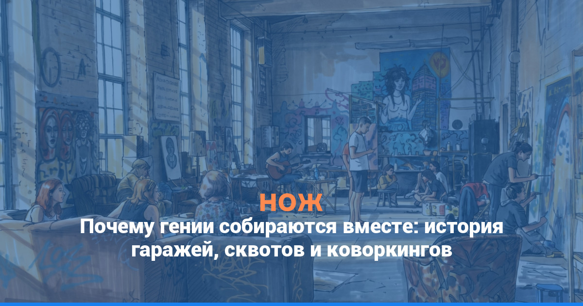 Почему гении собираются вместе: история гаражей, сквотов и коворкингов