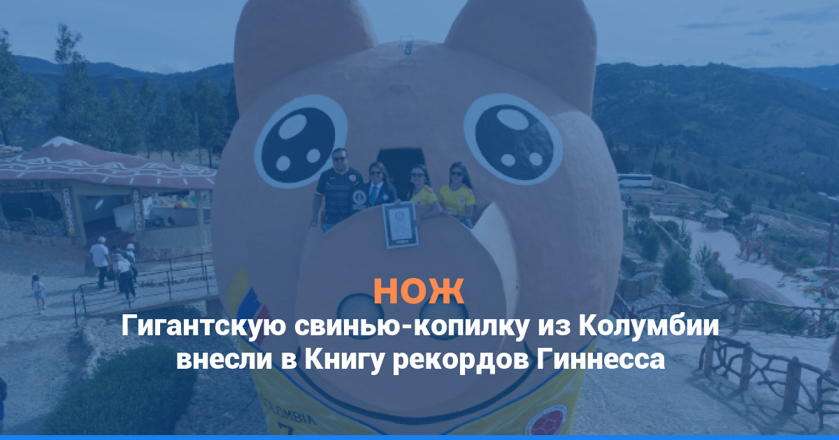 Гигантскую свинью-копилку из Колумбии внесли в Книгу рекордов Гиннесса