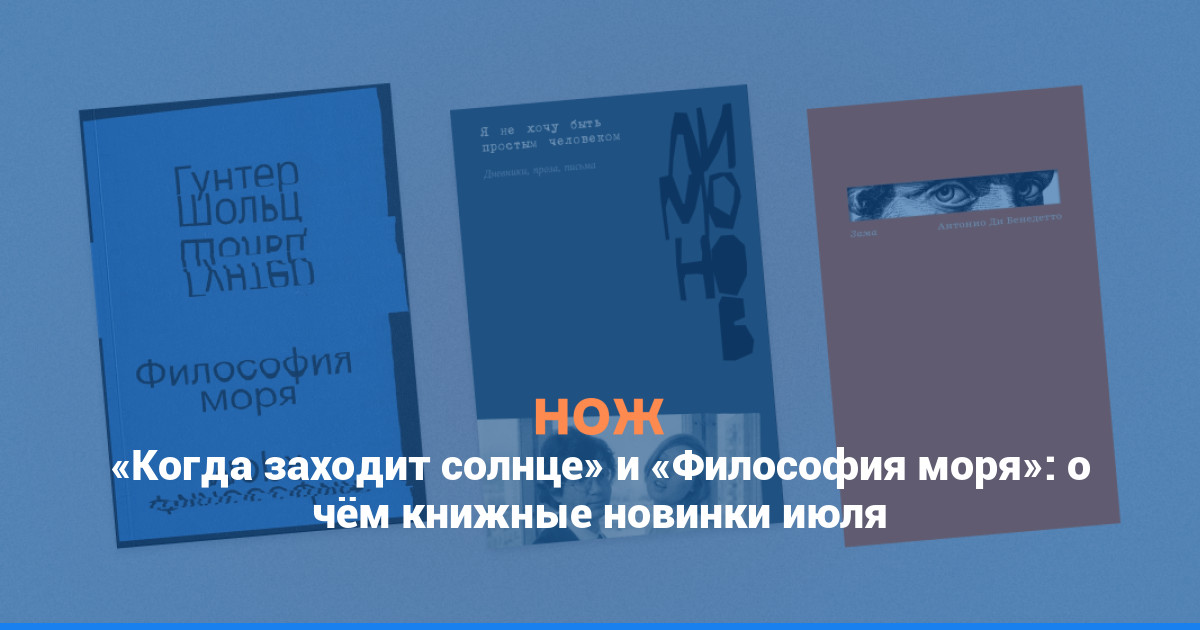 «Когда заходит солнце» и «Философия моря»: о чём книжные новинки июля